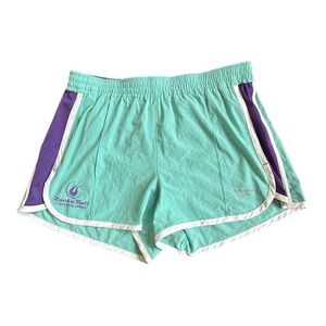 BROOKS Women's Aqua and Purple Athletic Shorts Size L